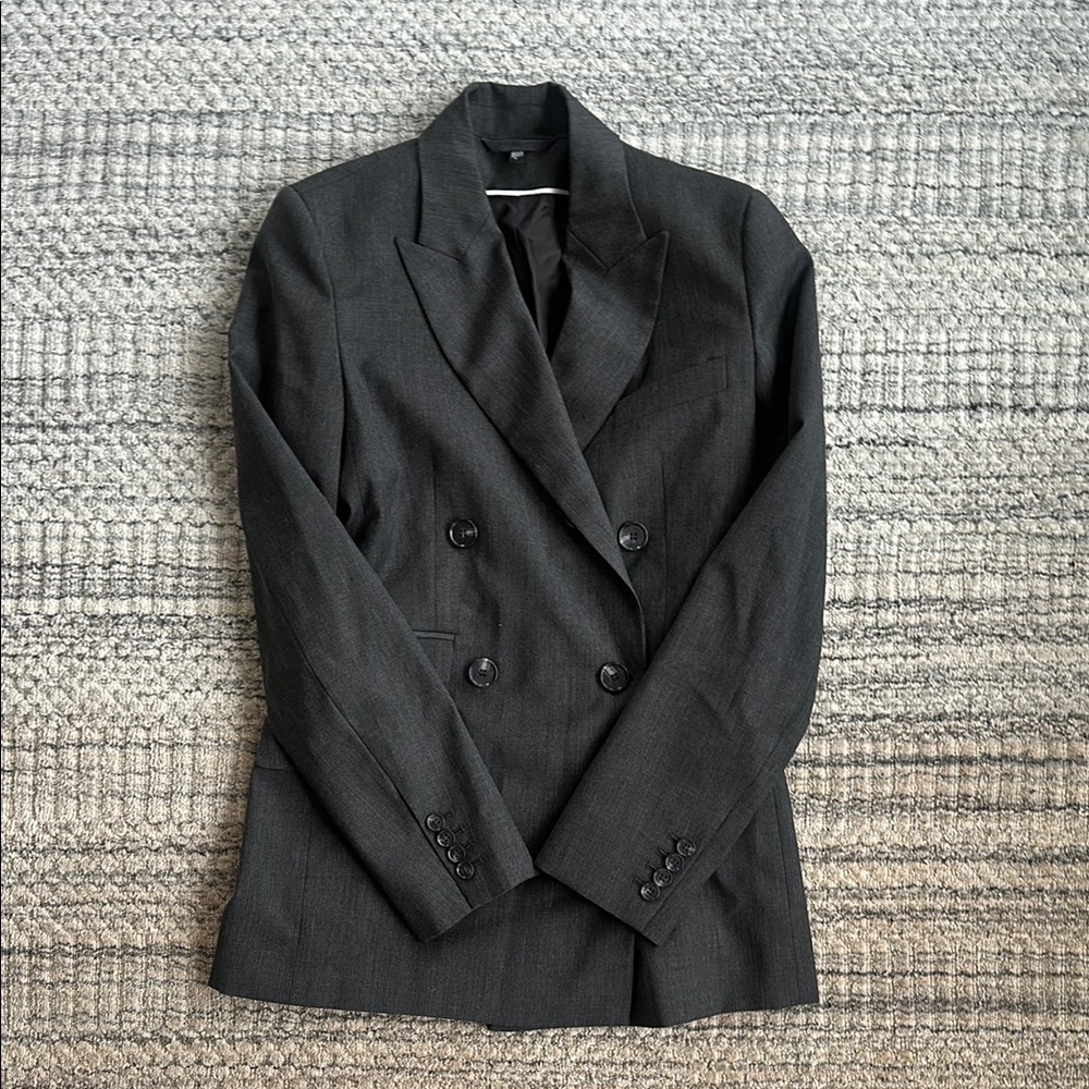 COS Women's Double-Breasted Blazer - Charcoal